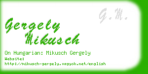 gergely mikusch business card